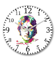 John Lennon Duvar Saati Bombeli Gercek Cam