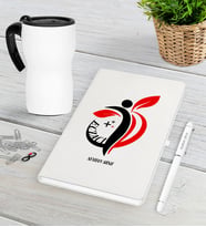 BK Gift Kişiye Özel Eczacı Beyaz Defter Kalem Termos Mug Seti-4 (Model 1)