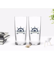 BK Gift Kişiye Özel Renkli Baskılı Dümen Figürlü İkili Rakı Bardağı Seti-1 (Beyaz)