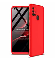 Microsonic Samsung Galaxy M31s Kılıf Double Dip 360 Protective Kırmızı