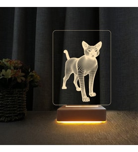 Kedi Tasarım 3d Çocuk Odası Gece Lambası Doğum Günü Hediyesi