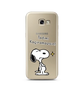 Snoopy Tasarımlı Süper Şeffaf Silikon Telefon Kılıfı Samsung A5 (2017)