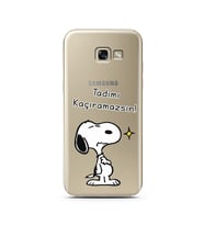 Snoopy Tasarımlı Süper Şeffaf Silikon Telefon Kılıfı Samsung A5 (2017)