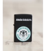Kişiye Özel İsim ve Fotoğraflı Siyah Zippo Çakmak