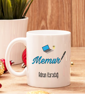 Memura Hediye Beyaz Kupa Bardak