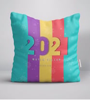 BK Gift Kişiye Özel 2024 Mutlu Yıllar Beyaz Yastık-8