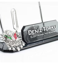 Masa İsimliği Osmanlı Tuğralı İsimlik Osmanlı Armalı Masa Üstü İsimlik