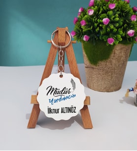 Müdür Yardımcısı Ahşap Anahtarlık