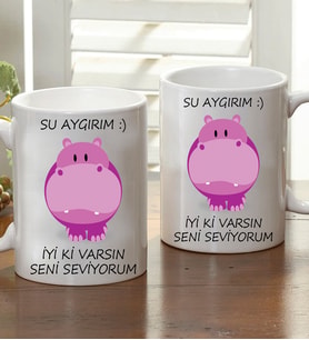 Kişiye Özel Su Aygırım Kupa Bardak