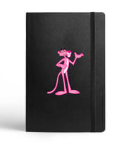 Pembe Panter Tasarımlı Siyah Defter