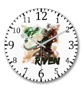 Riven Duvar Saati Bombeli Gercek Cam