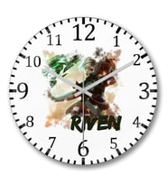 Riven Duvar Saati Bombeli Gercek Cam