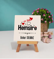 Mesajlı Hemşire Dekoratif Taş Baskı 