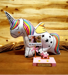 Best Friends Unicorn Dostluğu Kişiye Özel Fotoğraflı Hediye Seti