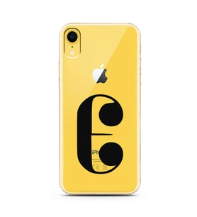 Iphone XR Harf Tasarımlı Telefon Kılıfı E-Harfi 