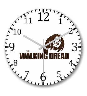 The Walking Dread Marrom Duvar Saati Bombeli Gercek Cam