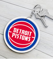 NBA Detroit Pistons Ahşap Anahtarlık (Çok Renkli)