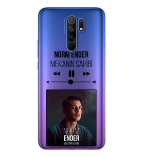 Norm Ender Mp3 Tasarımlı Süper Şeffaf Silikon Telefon Kılıfı Xiomai Redmi 9