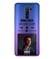 Norm Ender Mp3 Tasarımlı Süper Şeffaf Silikon Telefon Kılıfı Xiomai Redmi 9
