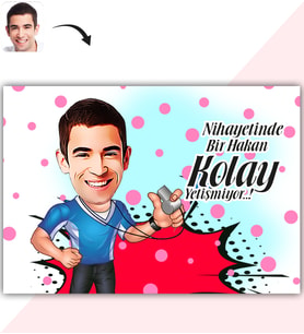 BK Gift Kişiye Özel Bay Antrenör Karikatür Baskılı Yaş Pasta İçin Yenilebilir Şekerli Kağıt  1(Sadece Kağıt)