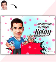BK Gift Kişiye Özel Bay Antrenör Karikatür Baskılı Yaş Pasta İçin Yenilebilir Şekerli Kağıt  1(Sadece Kağıt)