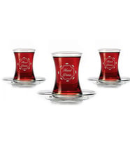 İsme Özel 6 lı Çay Bardağı Seti