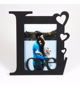 Kişiye Özel/ Sevgiliye Özel/ Love Tasarımlı Ahşap Fotograf Çerçevesi