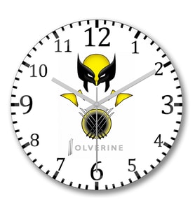 Wolverine Fem Duvar Saati Bombeli Gercek Cam