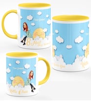BK Gift Kişiye Özel Kadınlar Günü Karikatür Sarı Kupa Bardak  28