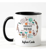Fen Bilgisi Öğretmeni Kupa Bardağı Siyah