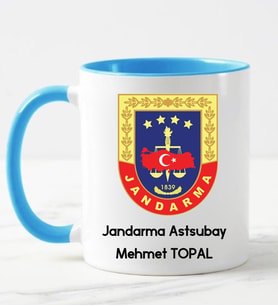 Jandarma Astsubay Kupa Bardağı Mavi