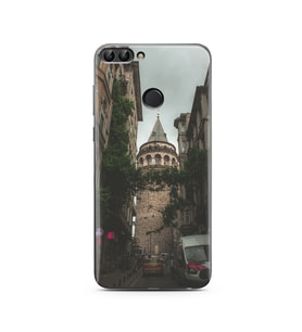 Galata Tasarımlı Süper Şeffaf Silikon Telefon Kılıfı Huawei P Smart 
