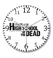 Highschool of the Dead Duvar Saati Bombeli Gercek Cam
