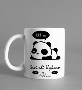 Kişiye Özel Uykucu Panda Kupası