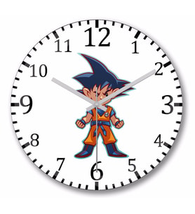 Dragonball Goku Duvar Saati Bombeli Gercek Cam