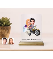 BK Gift Kişiye Özel Evleniyoruz Karikatürlü Çerçeve-8 (Beyaz)