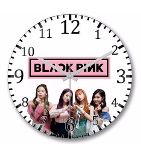 Blackpink  Duvar Saati Bombeli Gercek Cam