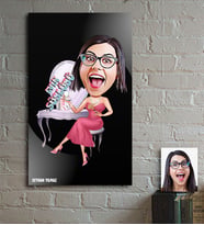 BK Gift Kişiye Özel Bayan Evin Süslüsü Karikatür Ahşap Tablo - 1