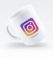 BK Gift Kişiye Özel Instagram Beyaz Kupa Bardak  2