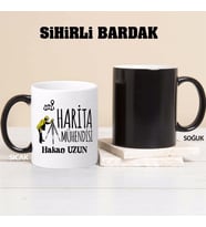 Harita Mühendisi Kupa Bardağı Sihirli (Beyaz)