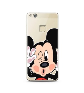 Mickey Tasarımlı Süper Şeffaf Silikon Telefon Kılıfı Huawei P10 Lite   