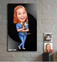BK Gift Kişiye Özel Evcil Dostum Karikatür Ahşap Tablo - 4
