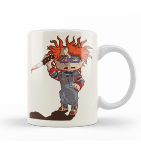 Rugrats Meets Childs Play Chuckie or Chucky Kupa Bardak Porselen