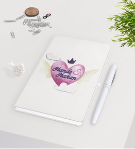 BK Gift Kişiye Özel Sevgililer Günü Beyaz Defter Kalem Seti-23