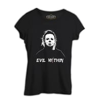 Halloween - Myers Siyah Kadın Tshirt