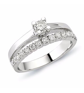 Tektaş Pırlanta Yüzük 0.48 CT G-SI 5.40 Gram 18 Ayar Altın