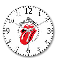 Rolling Stones Duvar Saati Bombeli Gercek Cam
