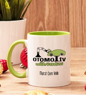 Otomotiv Mühendisine Hediye Renkli Kupa Bardak