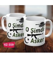 Kişiye Özel İsimli Asker Meslek Hediye Kupa Bardak