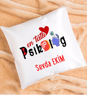 Mesajlı Psikolog Tasarımlı Kişiye Özel Psikolog Yastık